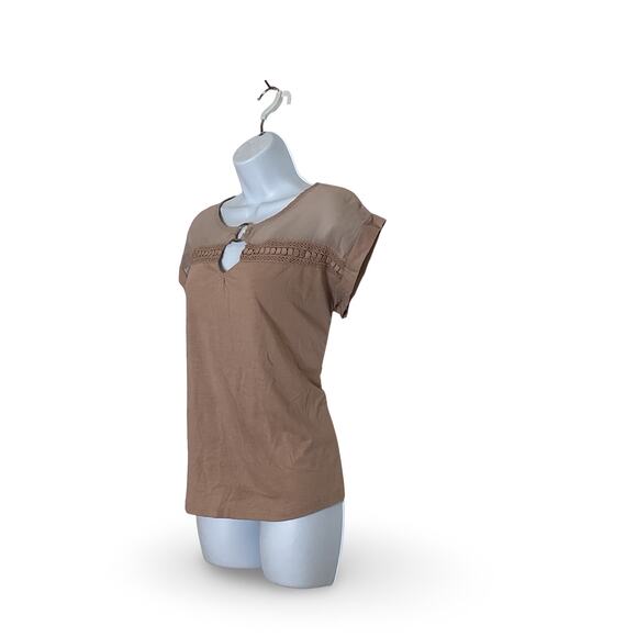 Daisy Fuentes Crochet Detail Top - Picture 2 of 7